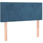 vidaXL Hoofdbord 100x5x78/88 cm fluweel donkerblauw