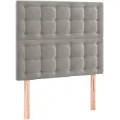 vidaXL Hoofdbord lichtgrijs 90x5x118/128 cm fluweel