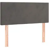 vidaXL Hoofdbord 100x5x78/88 cm fluweel donkergrijs