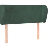 vidaXL Hoofdbord met randen 83x23x78/88 cm fluweel donkergroen