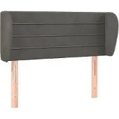vidaXL Hoofdbord met randen 93x23x78/88 cm fluweel donkergrijs