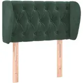 vidaXL Hoofdbord met randen 83x23x78/88 cm fluweel donkergroen