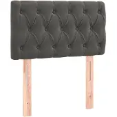 vidaXL Hoofdbord 80x7x78/88 cm fluweel donkergrijs