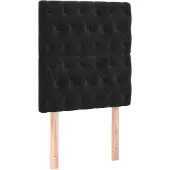 vidaXL Hoofdbord zwart 80x7x118/128 cm fluweel