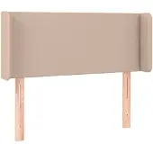 vidaXL Hoofdbord met randen 103x16x78/88 cm kunstleer cappuccinokleur