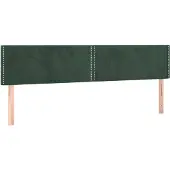 vidaXL Hoofdborden 200x5x78/88 cm fluweel donkergroen