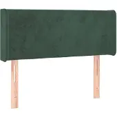 vidaXL Hoofdbord met randen 83x16x78/88 cm fluweel donkergroen