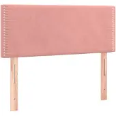 vidaXL Hoofdbord 100x5x78/88 cm fluweel roze