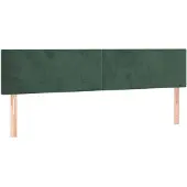 vidaXL Hoofdborden 180x5x78/88 cm fluweel donkergroen