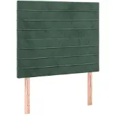 vidaXL Hoofdbord donkergroen 100x5x118/128 cm fluweel