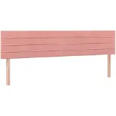vidaXL Hoofdborden 160x5x78/88 cm fluweel roze