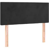 vidaXL Hoofdbord 100x5x78/88 cm fluweel zwart