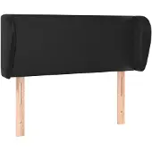 vidaXL Hoofdbord met randen 83x23x78/88 cm kunstleer zwart