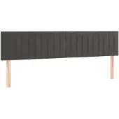 vidaXL Hoofdborden 180x5x78/88 cm fluweel donkergrijs