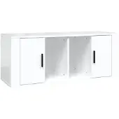 vidaXL Tv-meubel 100x35x40 cm bewerkt hout hoogglans wit