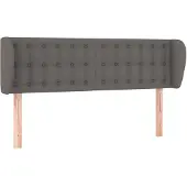 vidaXL Hoofdbord met randen 147x23x78/88 cm kunstleer grijs