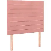 vidaXL Hoofdbord roze 80x5x118/128 cm fluweel