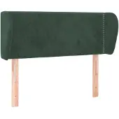 vidaXL Hoofdbord met randen 83x23x78/88 cm fluweel donkergroen