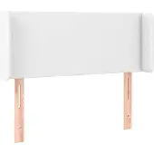 vidaXL Hoofdbord met randen 83x16x78/88 cm kunstleer wit