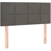 vidaXL Hoofdbord 80x5x78/88 cm fluweel donkergrijs
