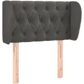 vidaXL Hoofdbord met randen 83x23x78/88 cm fluweel donkergrijs