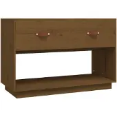 vidaXL Tv-meubel 90x40x60 cm massief grenenhout honingbruin