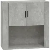 vidaXL Wandkast 80x33x80 cm bewerkt hout betongrijs