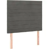 vidaXL Hoofdbord donkergrijs 80x5x118/128 cm Fluweel