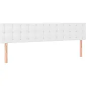 vidaXL Hoofdborden 200x5x78/88 cm kunstleer wit