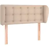 vidaXL Hoofdbord met randen 93x23x78/88 cm kunstleer cappuccinokleur