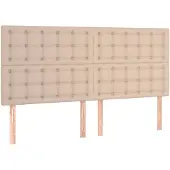 vidaXL Hoofdbord cappuccino 180x5x118/128 cm Kunstleer