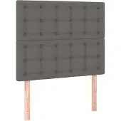 vidaXL Hoofdbord grijs 90x5x118/128 cm kunstleer
