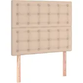 vidaXL Hoofdbord cappuccino 90x5x118/128 cm Kunstleer