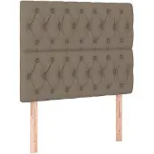 vidaXL Hoofdbord taupe 90x7x118/128 cm Stof
