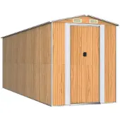 vidaXL Tuinschuur 192x523x223 cm gegalvaniseerd staal lichtbruin