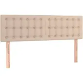 vidaXL Hoofdborden 144x5x78/88 cm kunstleer cappuccinokleurig