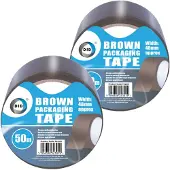 Did verpakkingstape bruin 2 stuks 50 meter x 48 mm - Tape (klussen)