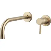 Mueller Slim inbouw wastafelkraan met Coldstart geborsteld messing PVD