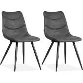 MX Sofa Stoel Crazy - Antraciet (set van 2 stoelen)