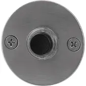 GPF bouwbeslag Beldrukker rond 50x2mm met zwarte button - RVS geborsteld