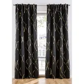 Bonprix Verduisterend gordijn met glanzende print (1 stuk) maat H/B: 145/130 cm