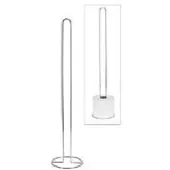 Massamarkt Toiletrolhouder chroom hoog 60cm zilver Massamarkt Toiletrolhouder