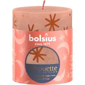 Bolsius Stompkaars Rustiek Print Creamy Caramel - 8 cm / 7 cm