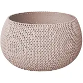 Prosperplast plantenpot/bloempot - kunststof - taupe - D30 x H22 cm - Plantenpotten
