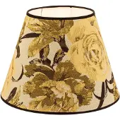 Duolla kap Sofia hoogte 25 cm, bloemenpatroon geel, geel / oranje, Textiel / Stof / Zijde