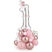 Party Deco Ballonboeket Set Cijfer 1 Roze