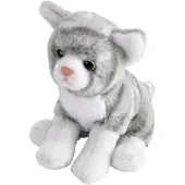 Wild republic knuffelkat Tabby junior 13 cm pluche grijs