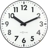 Nextime - 3533WI - Wandklok - 20cm - zwart - Duomo Mini