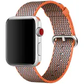 Apple Watch 38mm Spicy Orange Check Woven Nylon Horlogeband