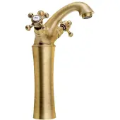 Sapho Antea 1-gats wastafelkraan verhoogd 25cm met pop-up waste brons